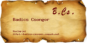 Badics Csongor névjegykártya